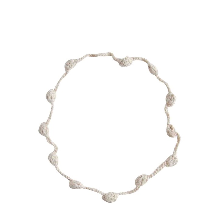 Cotton necklace avec 12 noeuds