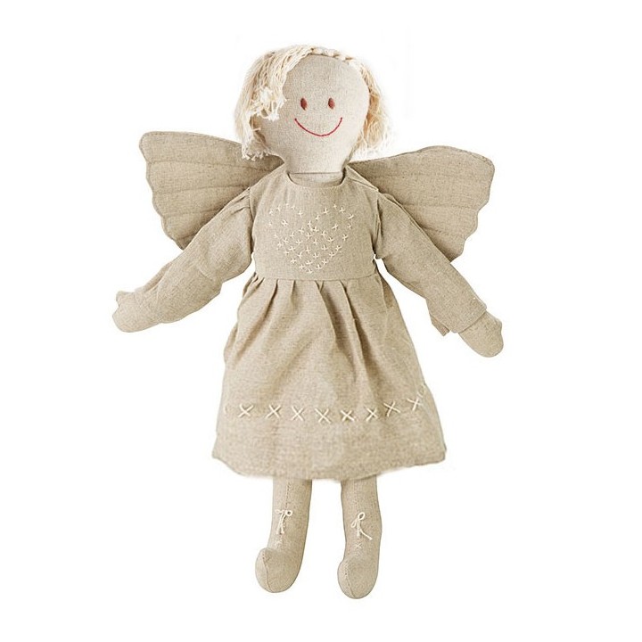 Smile and love angel with heart cream color h46 cm