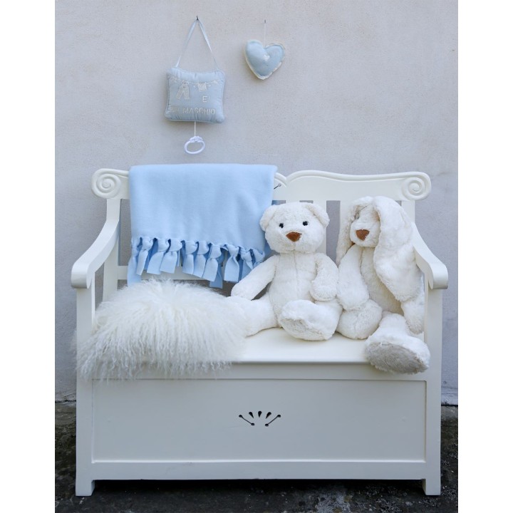 E' un maschio (it's a boy) light blue mini throw pillow 14 x 14 cm