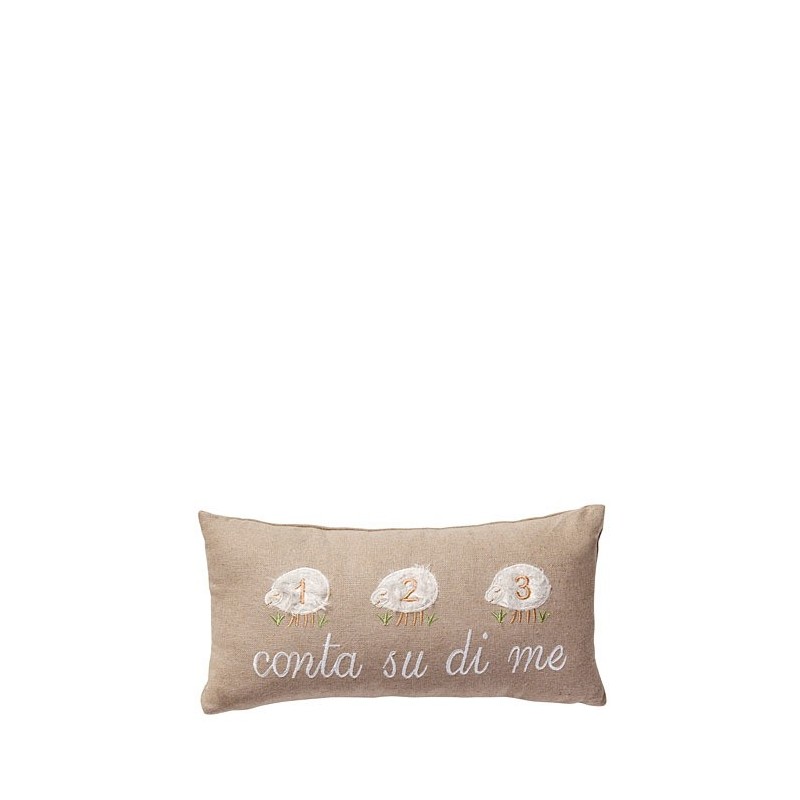 3 sheep pillow conta su di me (count on me) 15 x 36 cm