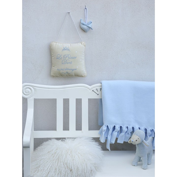 Coussin "le prince dort..." 20 x 20 cm