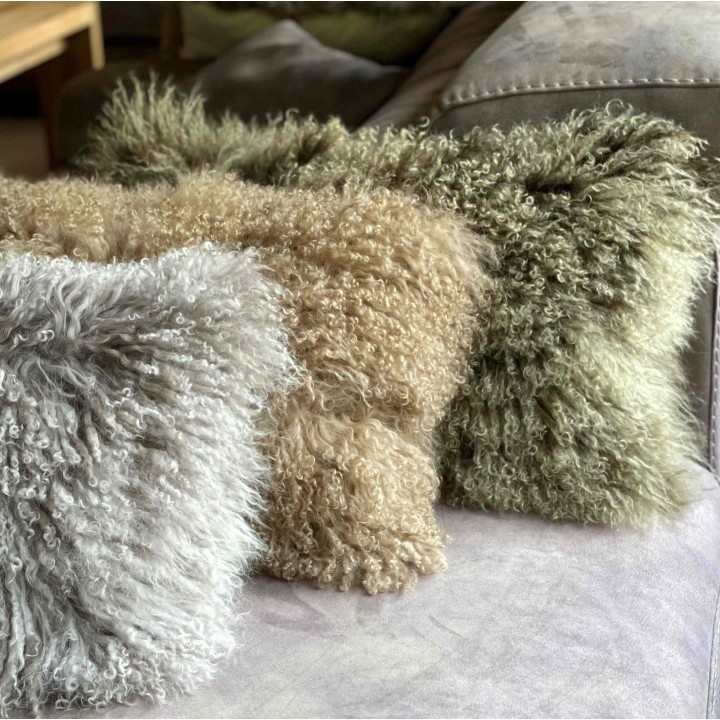 Mongolian fur pillowcase 35 x 50 cm