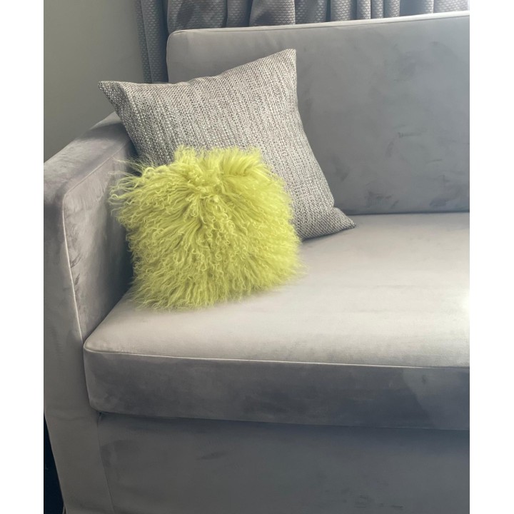 Mongolian fur pillowcase 20 x 20 cm