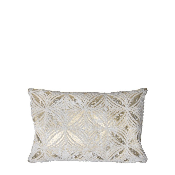 Gold throw pillow with decorations 30 x 45cm