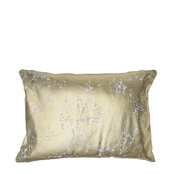 Gold throw pillow with decorations 30 x 45cm