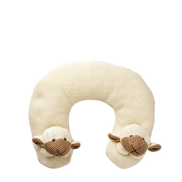 "u" shape baby throw pillow with sheeps 25 x 20 cm