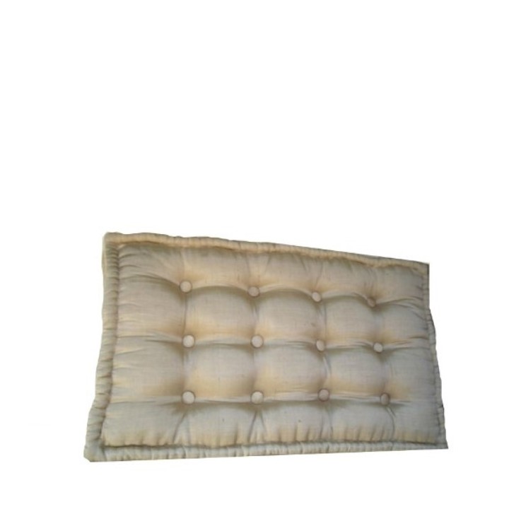 Cuscino 100% seta colore sabbia dorata con bottoni 41 x 68 h8 cm