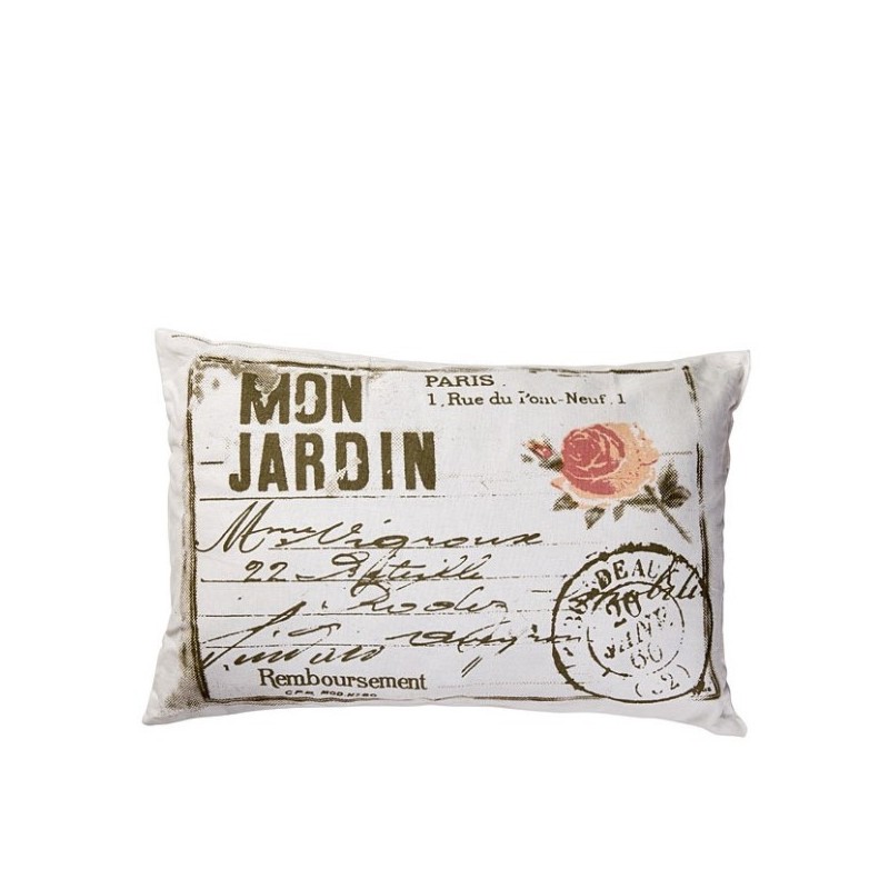 Mon jardin (my garden) throw pillow 40 x 60 cm