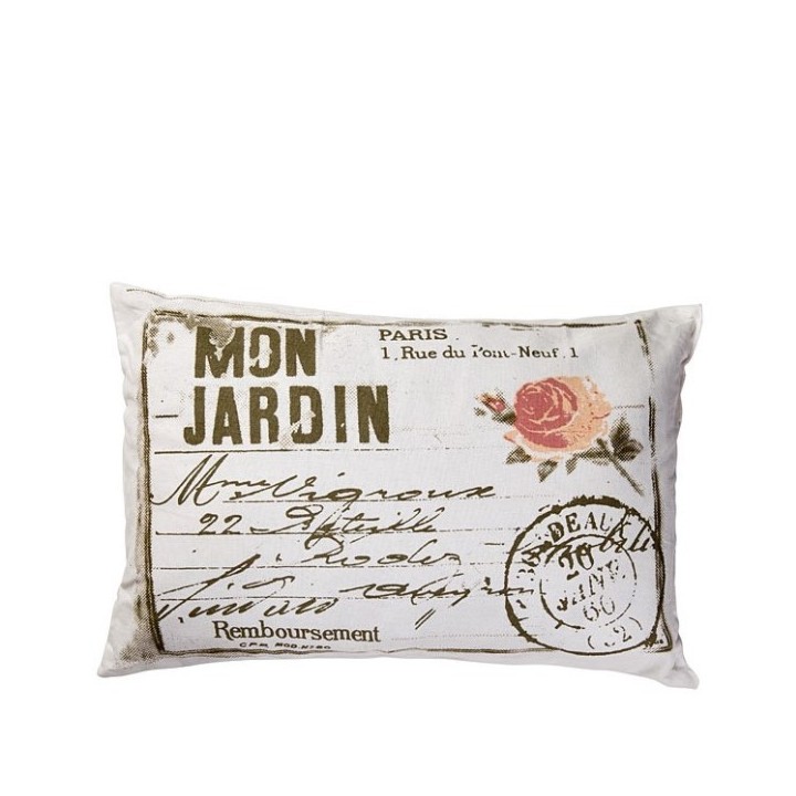Mon jardin (my garden) throw pillow 40 x 60 cm