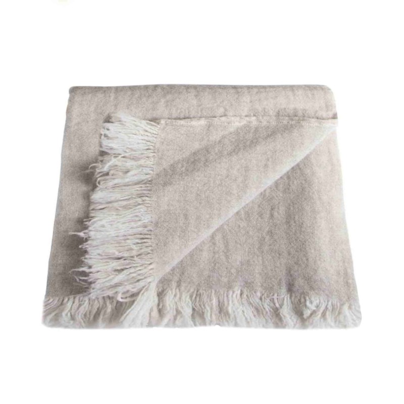100% virgin wool blanket with fringes