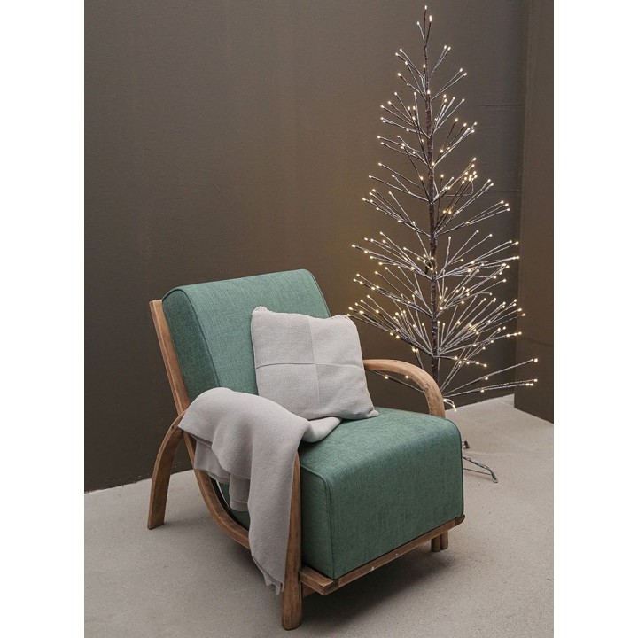 Fodera maglia cotone grigio bottoni madreperla 40 x 40 cm