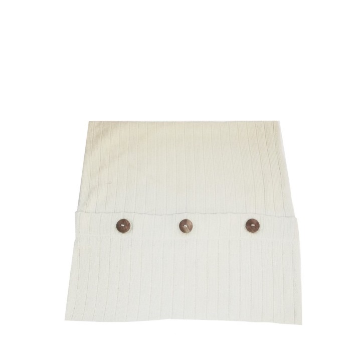 Housse carree coton blanc boutons deuxieme choix 40 x 40 cm