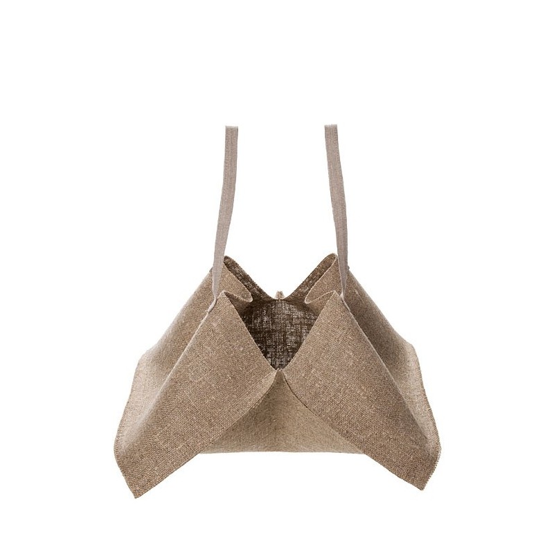 100% linen natural color cake bag 2 handles 41 x 42 cm