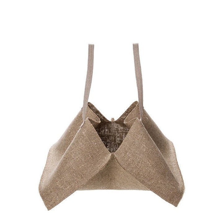 100% linen natural color cake bag 2 handles 41 x 42 cm