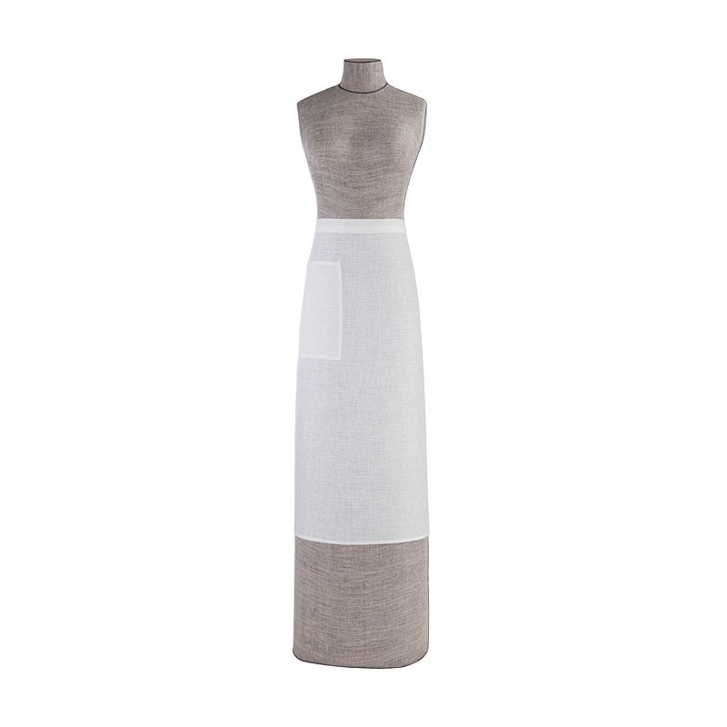 100% linen cream apron for man