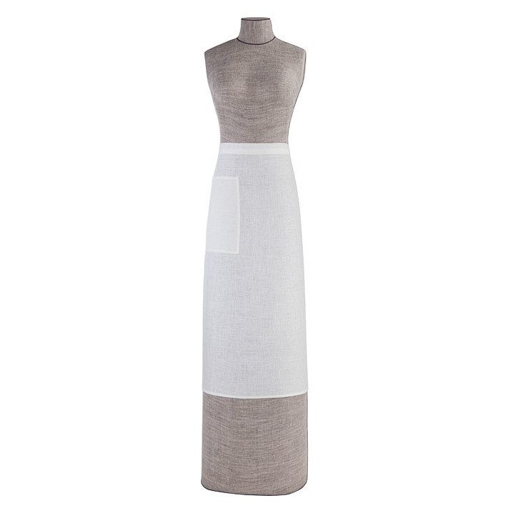 100% linen cream apron for man
