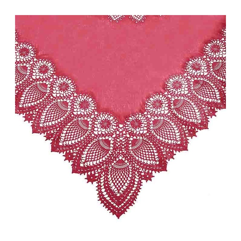 Tovaglia quadrata impermeabile vinile pizzo 137x137 cm