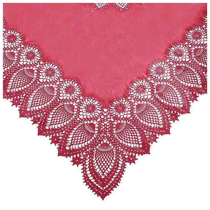 Tovaglia quadrata impermeabile vinile pizzo 137x137 cm