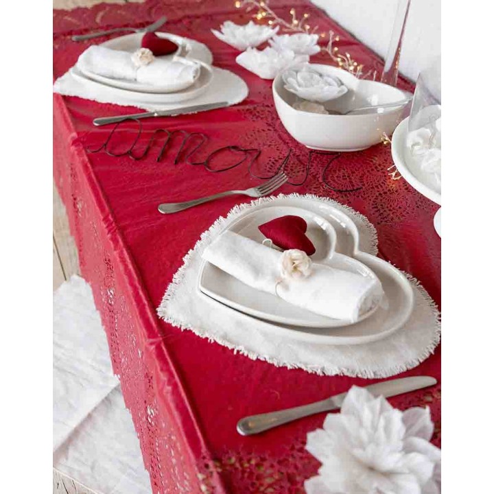 Square vinyl lace waterproof tablecloth 137x137 cm