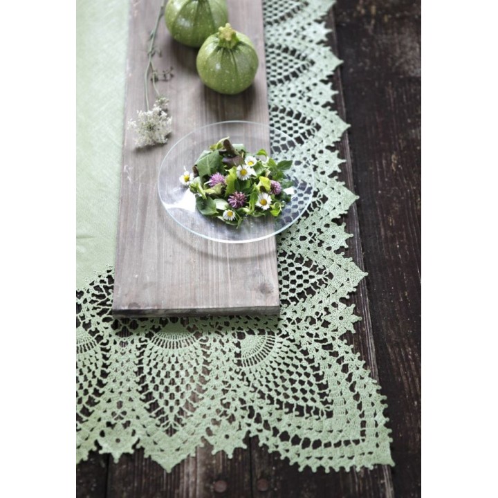 Nappe vinyle en dentelle impermeable 137x137 cm