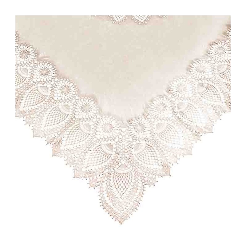 Nappe vinyle en dentelle impermeable 137x137 cm