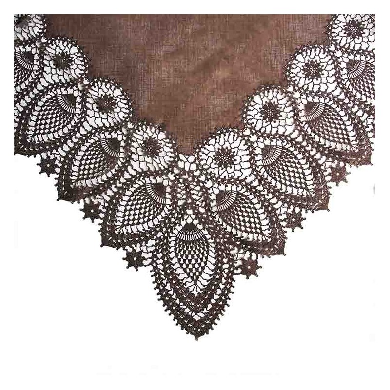Nappe vinyle en dentelle impermeable 137x137 cm