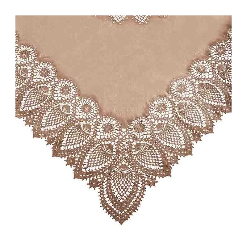 Tovaglia quadrata impermeabile vinile pizzo 137x137 cm