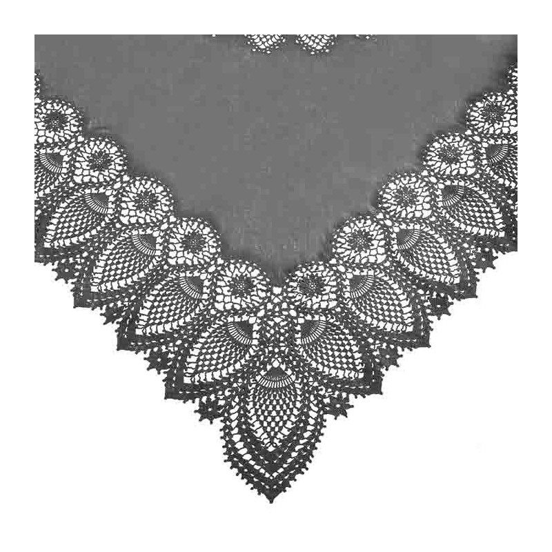Square vinyl lace waterproof tablecloth 137x137 cm