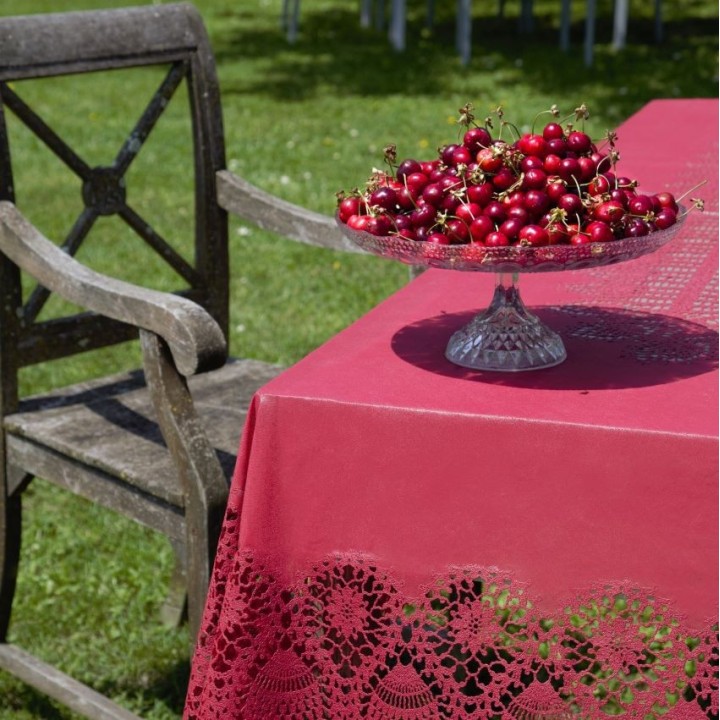 Tovaglia impermeabile vinile pizzo 150x264 cm