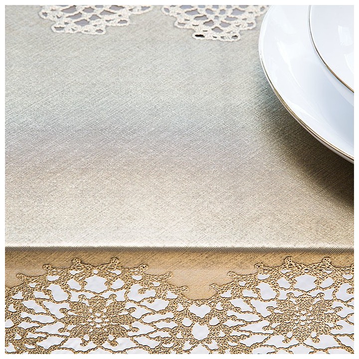 Vinyl lace waterproof tablecloth 150x264 cm