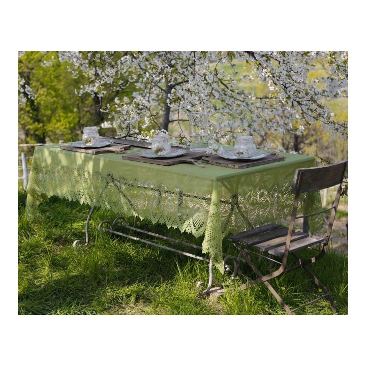 Tovaglia impermeabile vinile pizzo 150x264 cm