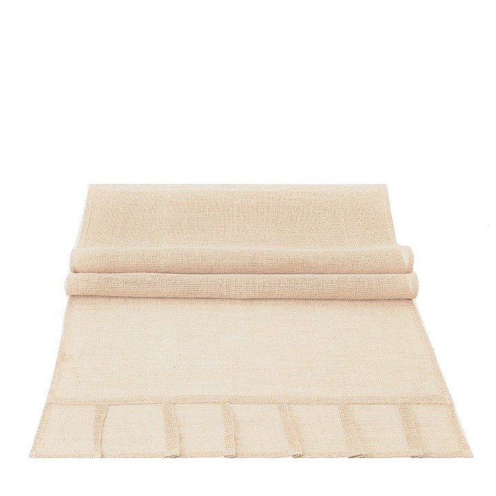 Runner lino100% rete volant colore crema 50x156cm