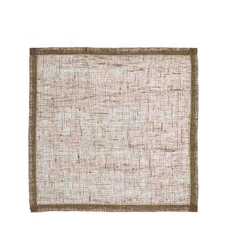 Serviette 100% lin filet couleur naturel 45 x 45 cm