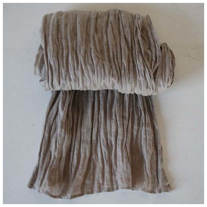 100% linen scarf, natural colour, 60 x 200 cm