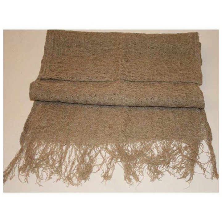 100% linen scarf with natural fringes 40 x 212 cm