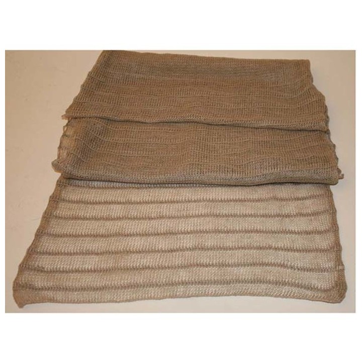 Sciarpa 100%lino strisce naturali 40 x 178 cm