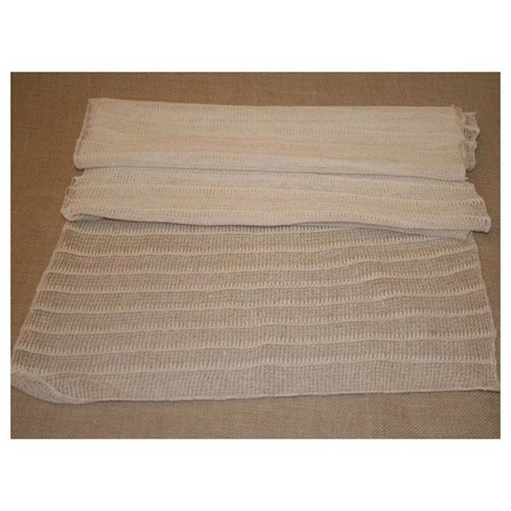 Sciarpa 100%lino strisce panna 40 x 178 cm