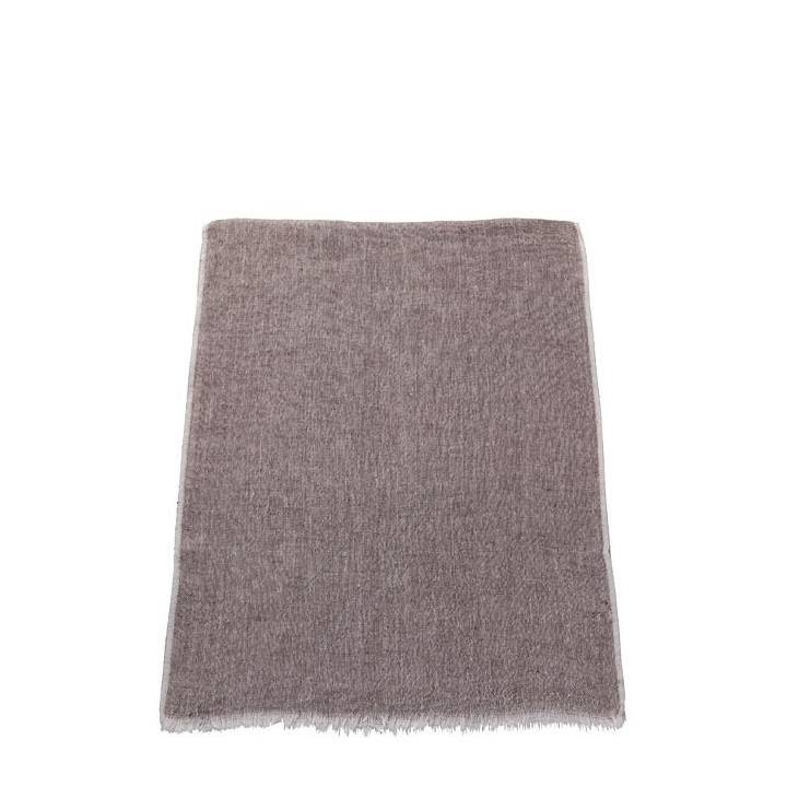 Sciarpa 100% lino marrone melange 50 x 180 cm