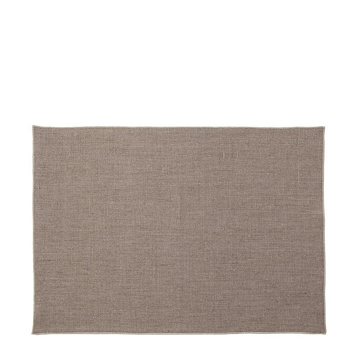 Tovaglietta 100% lino liscio04 nat bordo naturale 35 x 50 cm