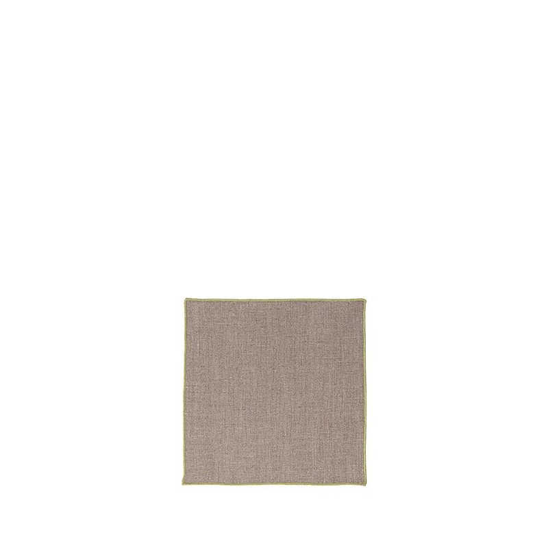 100% green hem linen napkin 24 x 24 cm