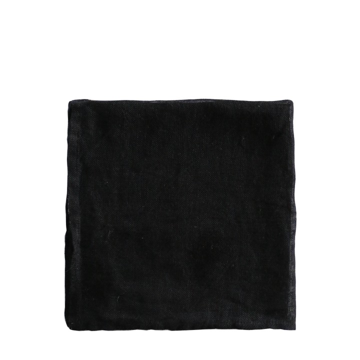 Tovagliolo 100% lino garzato nero 46 x 46 cm