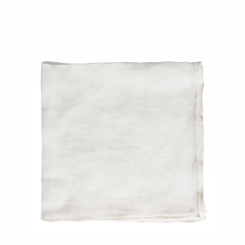 Serviette 100% lin gratte creme avec bord creme 40 x 40 cm