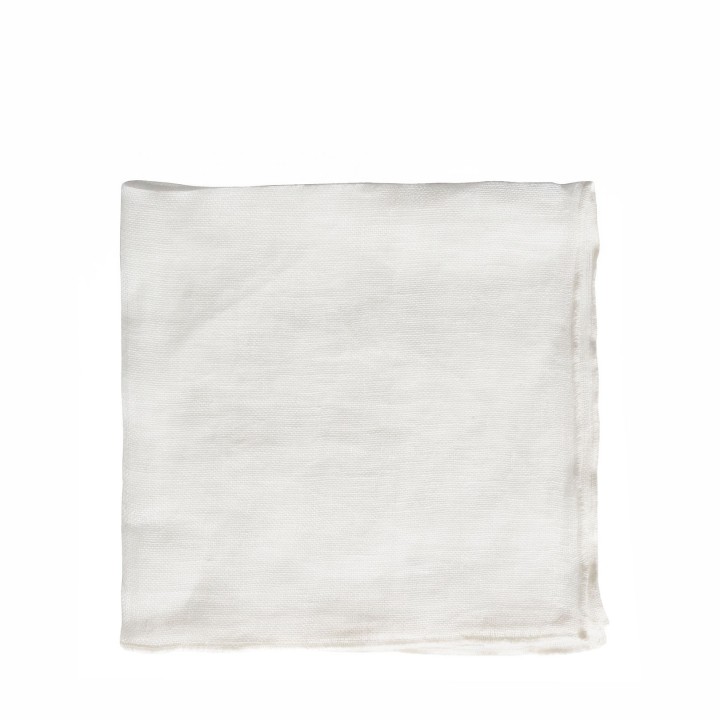 Cream gauze 100% linen napkin with cream edge 40x40 cm