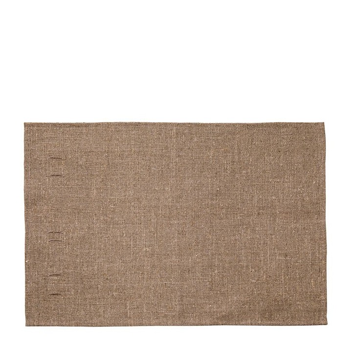 Set de table americain a. trous 100% lin brut nat. 35x55 cm