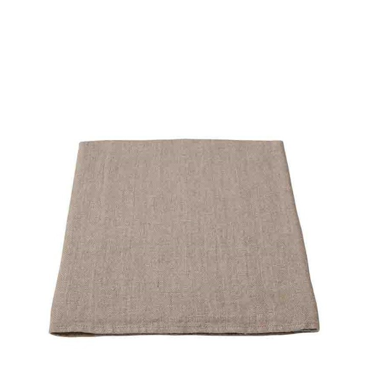 100%linen10 tablecloth natural color 110 x 110 cm