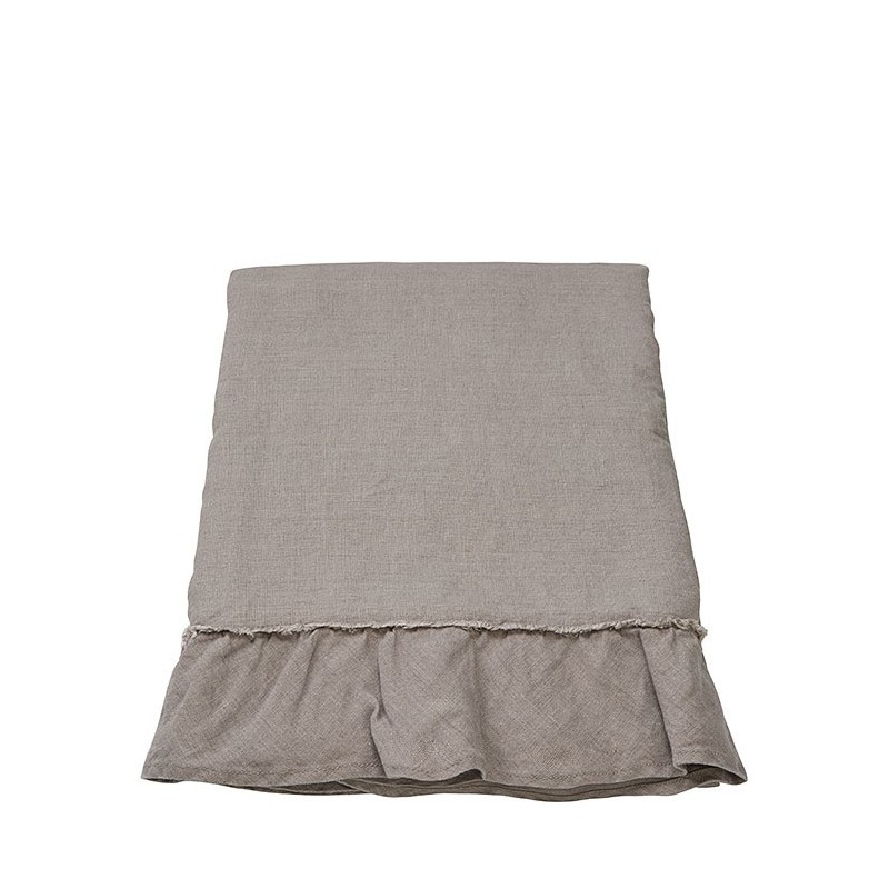 Nappe 100% lin couleur natur volant 176 x 304 cm