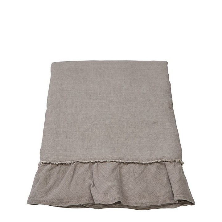 Nappe 100% lin couleur natur volant 176 x 304 cm