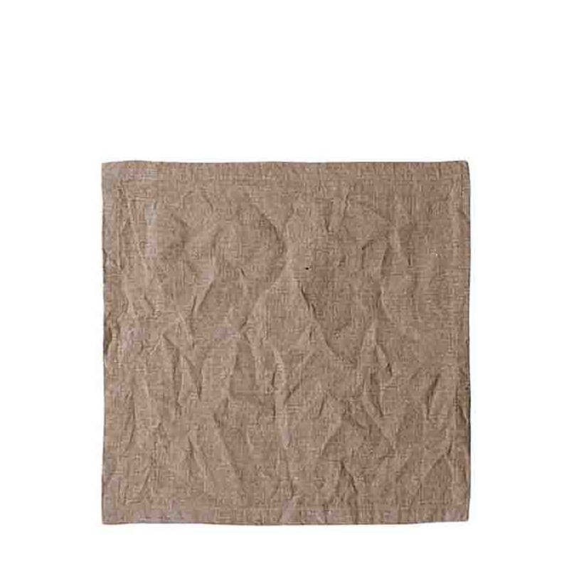 Serviette en 100%lin stonewash couleur naturel 40 x 40 cm