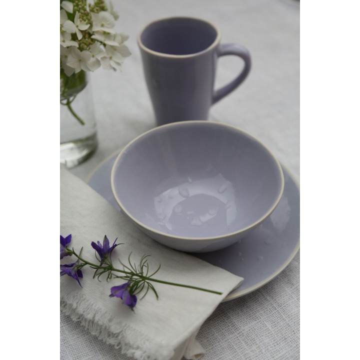 White 100% linen21 napkin with fringes 26 x 26 cm