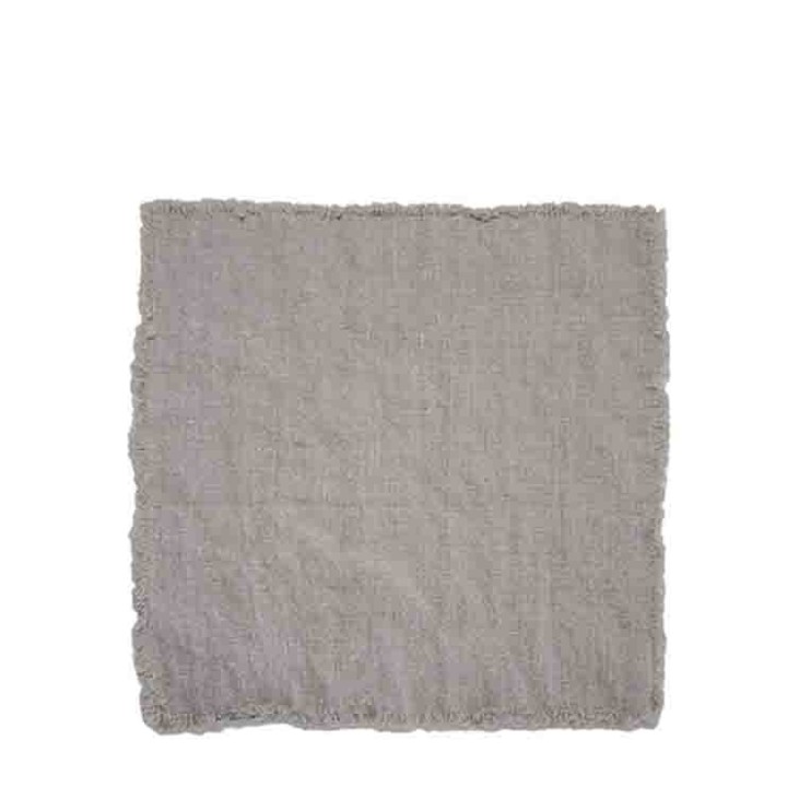 Serviette naturelle a rayure en 100% lin21 44 x 44 cm